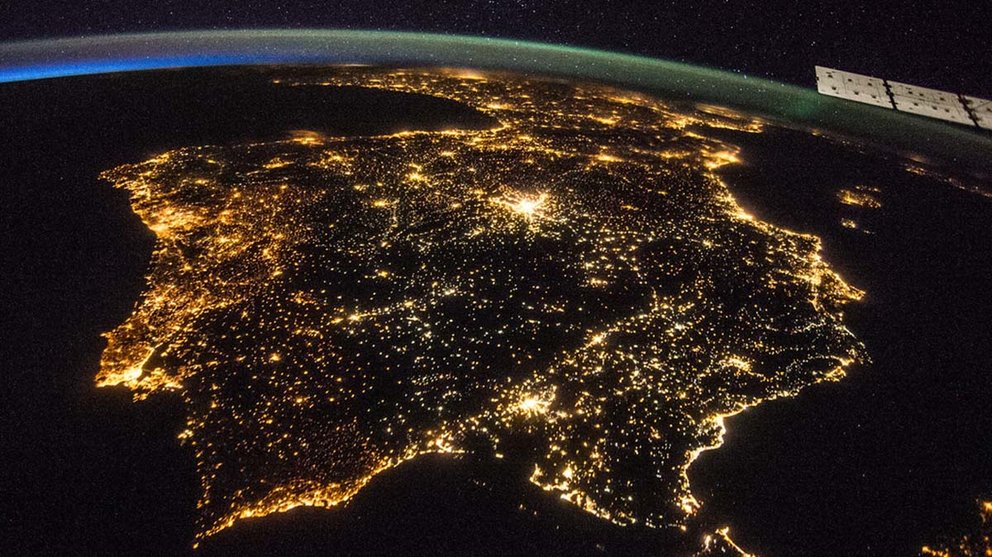España vista desde el espacio.