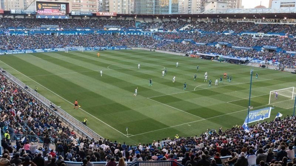 Vista panorámica del estadio de La Romareda. @REALZARAGOZA.