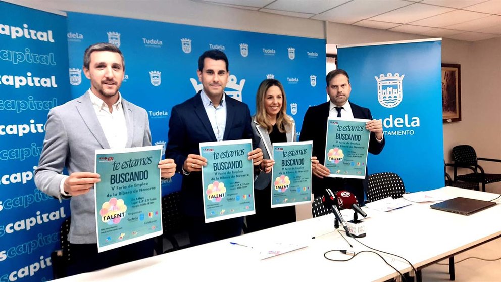 Imagen de la rueda de prensa de presentación de la feria Ribera Talent 2022 - AYUNTAMIENTO DE TUDELA