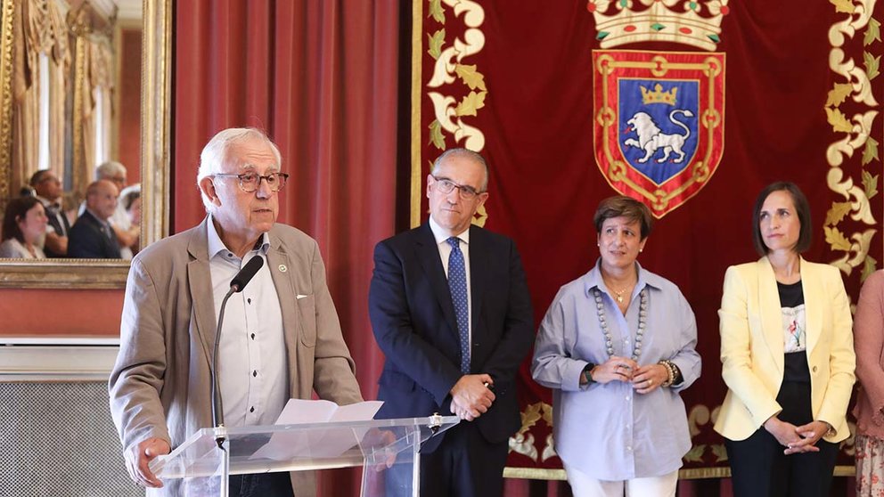 El Ayuntamiento de Pamplona recibe a una delegación de la Asociación de sitios y caminos de San Miguel en Europa. AYUNTAMIENTO DE PAMPLONA