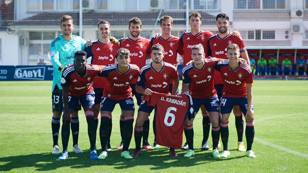 Osasuna Promesas se enfrenta ante el Atlético Baleares en Tajonar durante la primera jornada de la temporada 22-23. PABLO LASAOSA