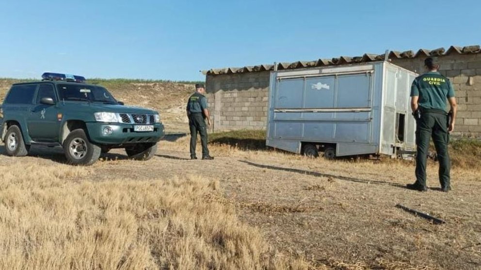 La Guardia Civil recupera una churrería ambulante robada en Artajona. CEDIDA