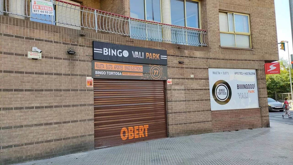 Bingo de Tortosa donde fue asesinada a tiros una empleada por unos ladrones, que también atracaron en Navarra. EUROPA PRESS