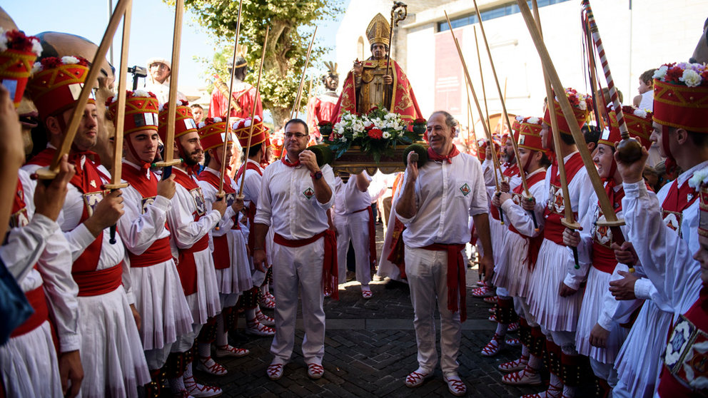 Procesión de San Fermín de Aldapa por las calles de Pamplona. MIGUEL OSÉS_31