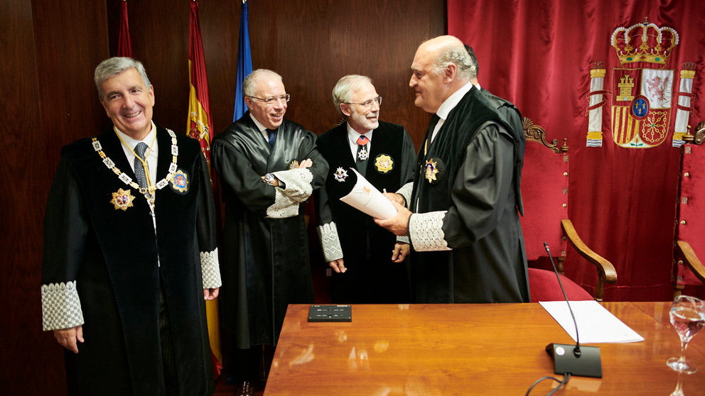 Acto de apertura del año judicial en Navarra en el Palacio de Justicia. PABLO LASAOSA