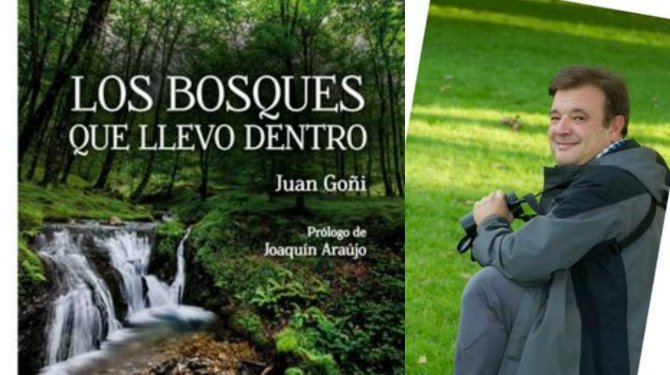 Juan Goñi y su libro Los bosques que llevo dentro. /TWITTER