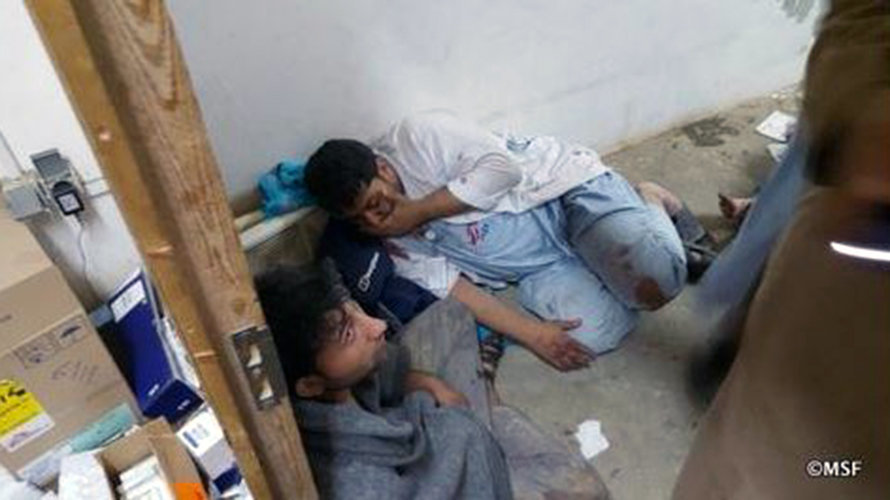 Heridos en el hospital de Médicos Sin Fronteras. MSF