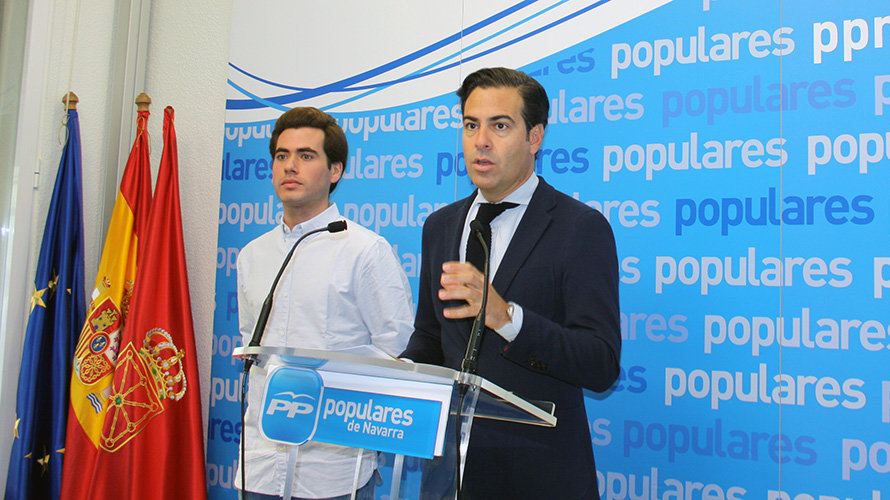 Pablo Zalba, en una comparecencia en la sede del PP