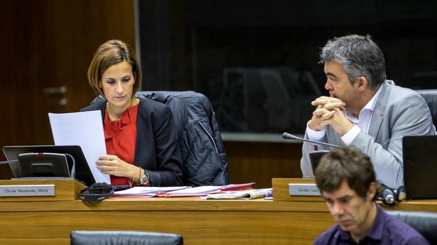 María Chivite, Pleno del Parlamento de Navarra. IÑIGO ALZUGARAY