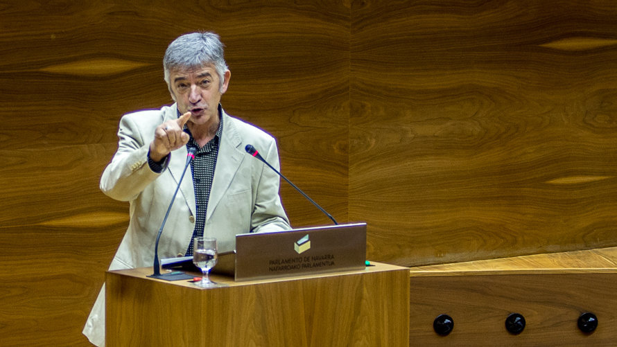 Koldo Martínez, portavoz de Geroa Bai en el Parlamento de Navarra. ALZUGARAY