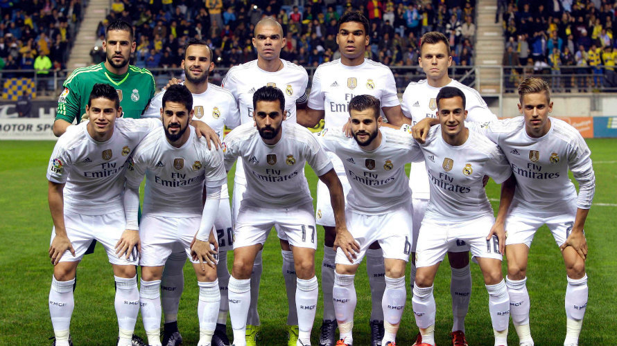 Equipo titular del Real Madrid en Cádiz, con Cheryshev incluído.