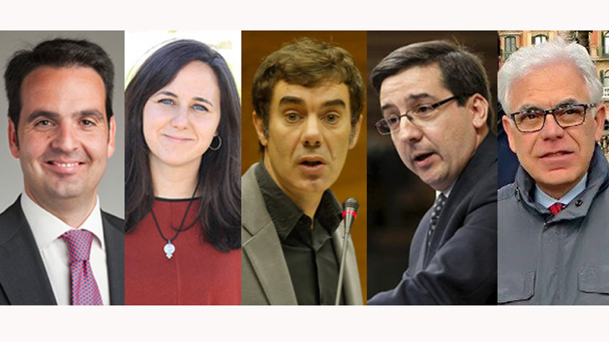 Los cinco diputados de Navarra que estarán en el Congreso.