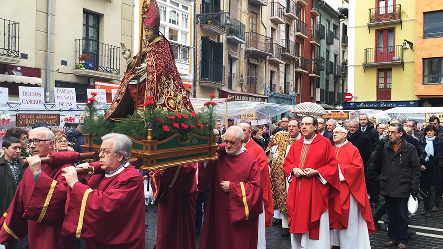 Procesión de San Blas en Pamplona