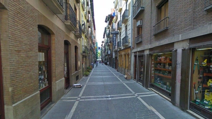 Calle San Gregorio en el Casco Viejo de Pamplona.