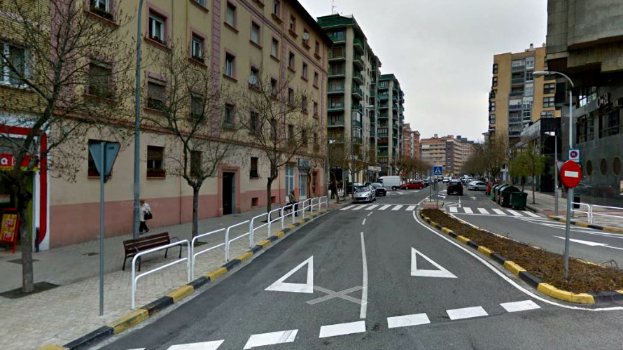 Vista de la calle Monasterio de la Oliva, en Pamplona. 