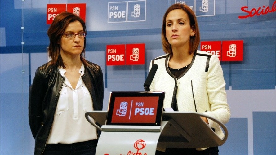 Nuria Medina y Maria Chivite del PSN.