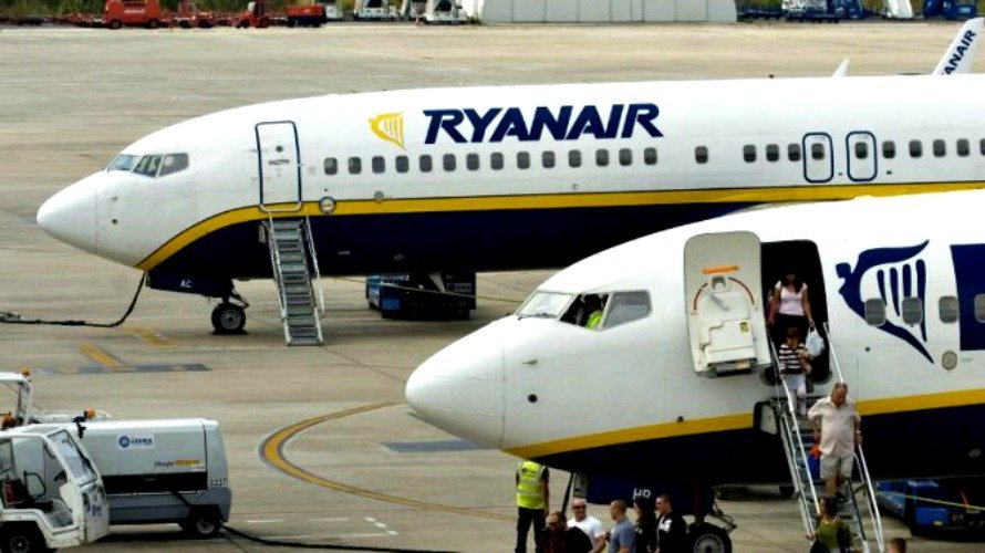 Aviones de la compañía Ryanair. EFE