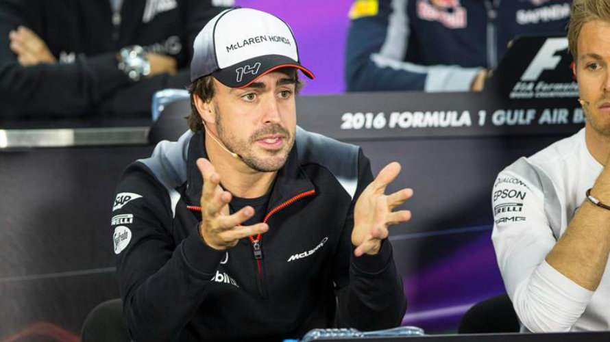 Fernando Alonso en rueda de prensa. Efe.