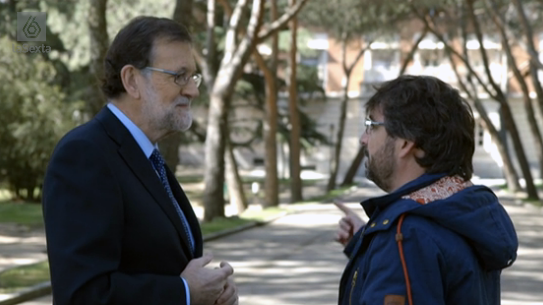 Rajoy, entrevistado en 'Salvados' de la Sexta.