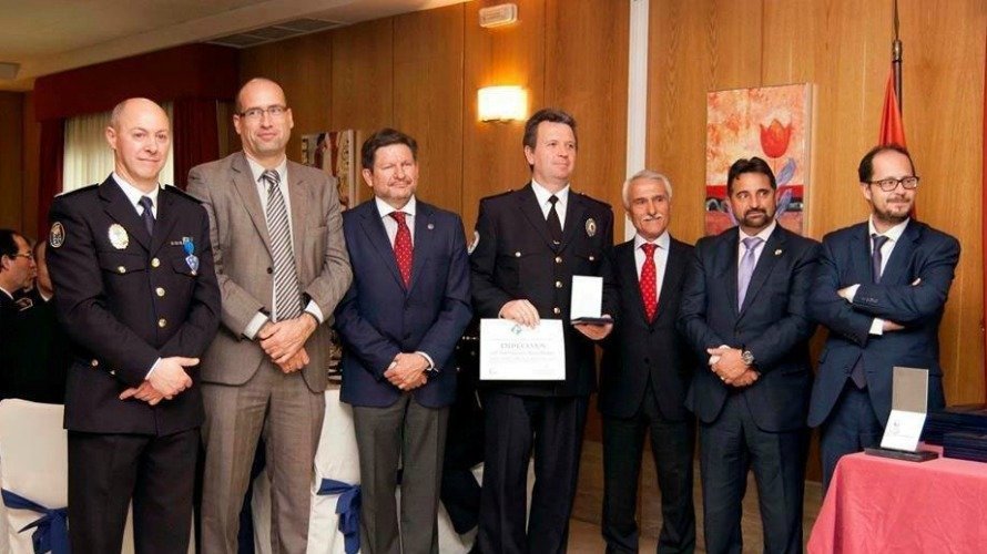 El comisario Francisco Ataun durante la entrega de los V Premios de Seguridad Vial 