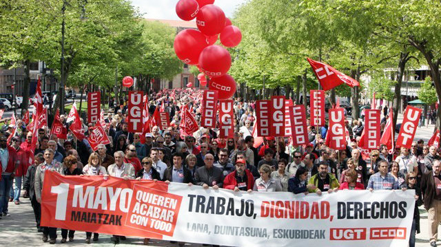 Manifestación del 1 de Mayo, Día del trabajador.(CCOO).