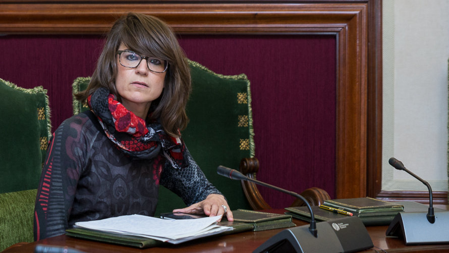 Maider Beloki en la reunión de la Comisión de Asuntos Ciudadanos del Ayuntamiento de Pamplona. (1). IÑIGO ALZUGARAY