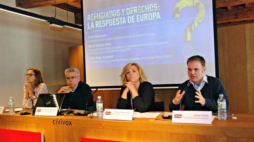 María Chivite, Nacho Sánchez Amor, Elena Valenciano y Jaime Aznar.