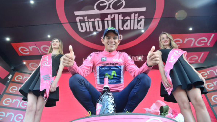 Andrey Amador es el nuevo líder del Giro. Twitter.