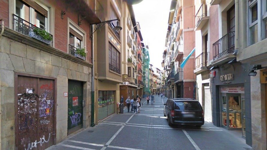 Cruce entre la calle San Antón y San Miguel de Pamplona