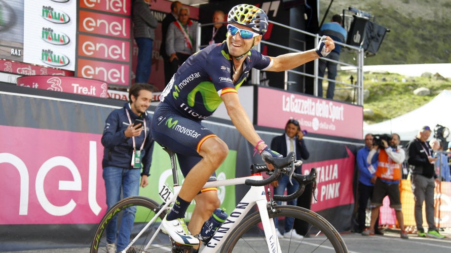 Valverde en el Giro de Italia.