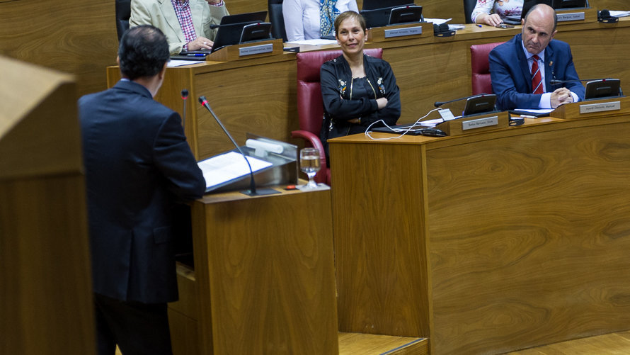 Carlos García Adanero interviene en el pleno del Parlamento de Navarra (7). IÑIGO ALZUGARAY