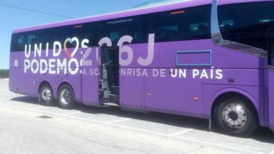 Autobús de Unidos Podemos.