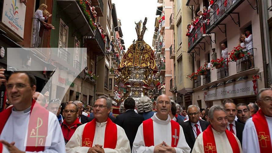 Procesión de San Fermín en Pamplona. 7 julio 2014. Sanfermines. JESÚS GARZARÓN