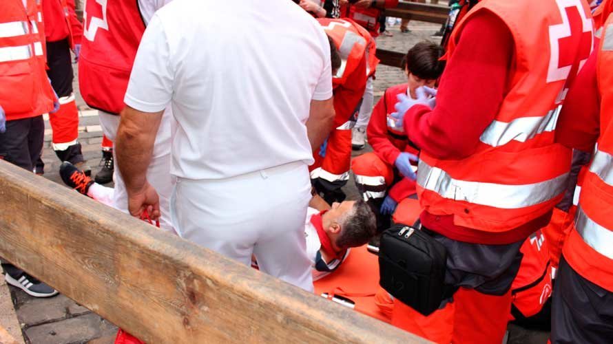 Heridos leves en el último encierro de los sanfermines con los Miura. S. REDíN (1)