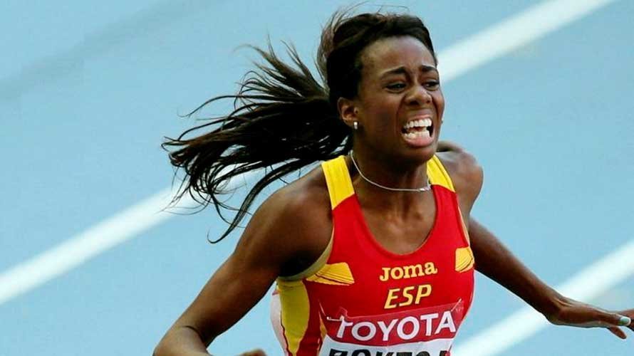Aauri Bokasa tras quedar eliminada de la semifinal de 40 metro en Rio 2016.