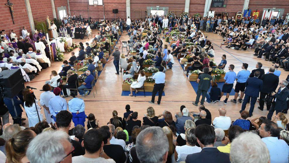 Funeral de Estado en Italia por las víctimas del terremoto.