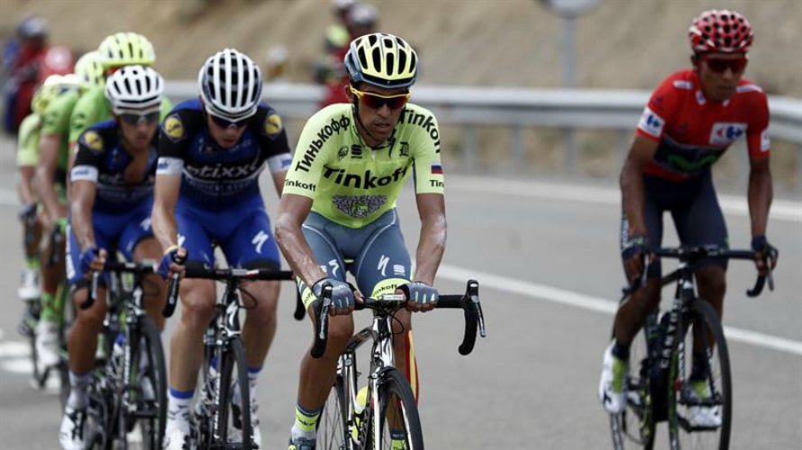 Contador ha sido protagonista de la etapa en Formigal. Efe.