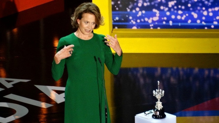 Sigourney Weaver recibe el premio Donostia.