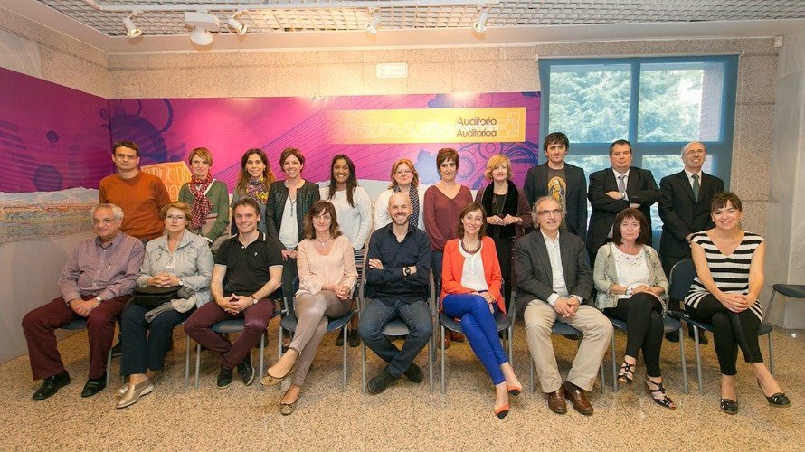 En la imagen, foto de familia de la Asamblea General de Fundaciones de Navarra en 2016. 