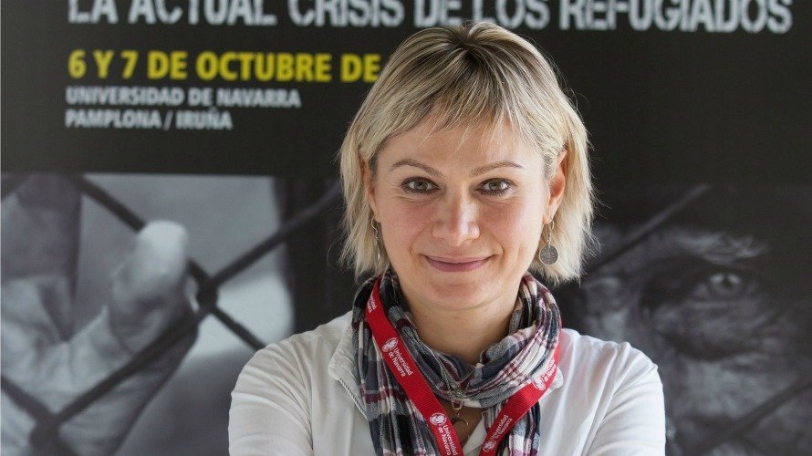 La profesora Selin Esen, de Ankara Üniversitesi, en la Universidad de Navarra.