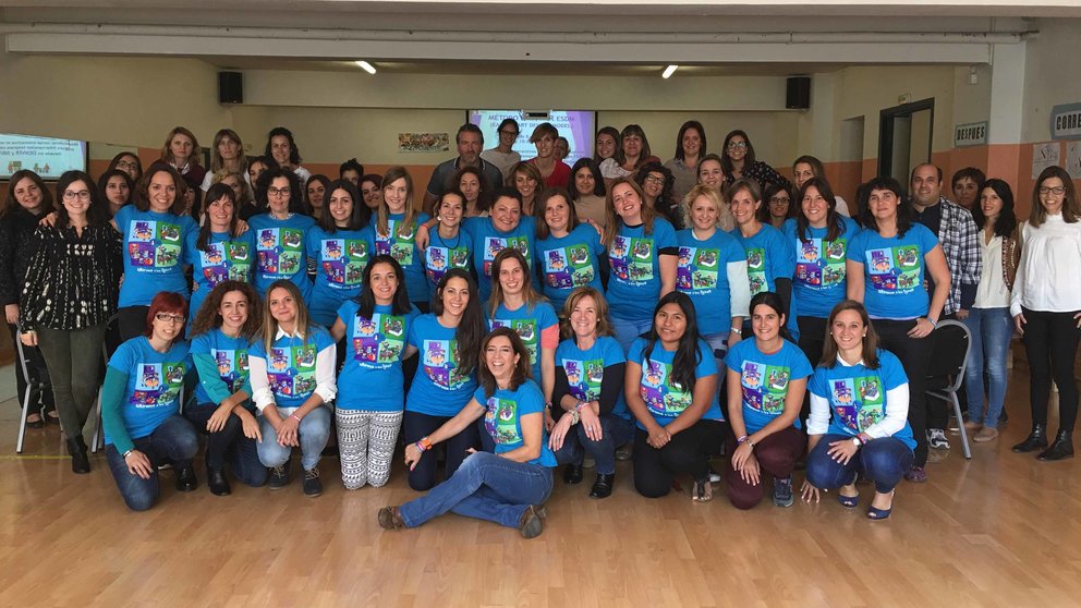 Participantes en el curso DENVER de la Asociación Navarra de Autismo en el colegio La Compasión de Pamplona CEDIDA
