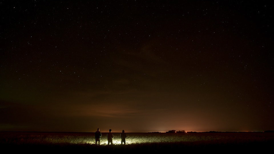 Cielo estrellado visto desde uno de los campos abiertos de Navarra. ARCHIVO