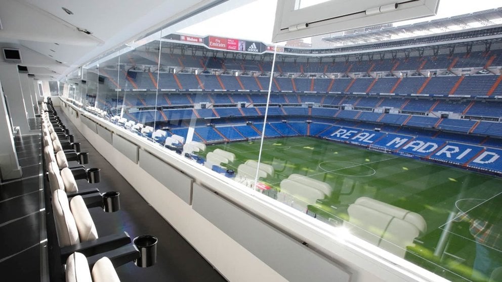 Palco del Santiago Bernabéu.