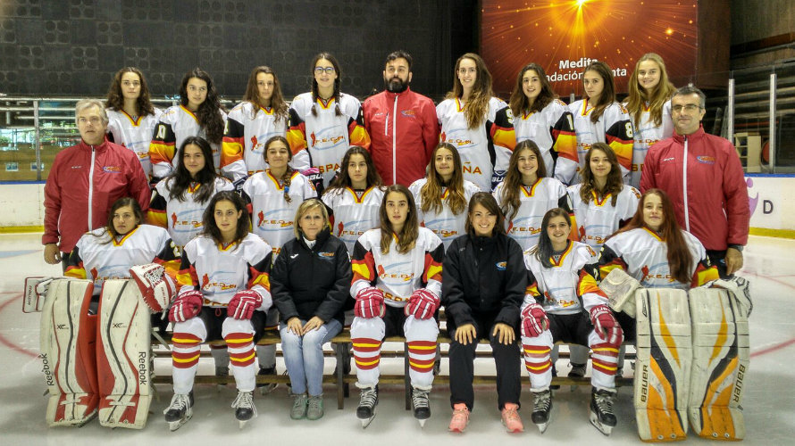 Selección española de hockey hielo U-18.