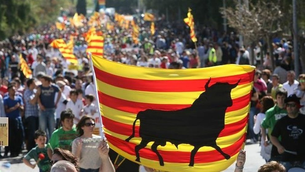 Manifestación en favor de los toros en Cataluña. EFE
