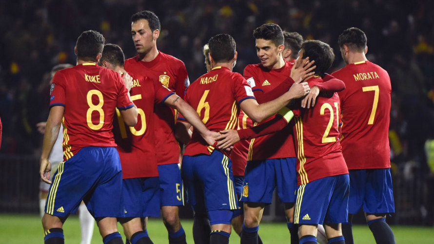 España golea a Macedonia en Granada. Twitter Laliga.