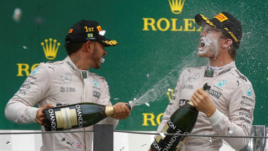 Hamilton y Rosberg comparten equipo. Efe.