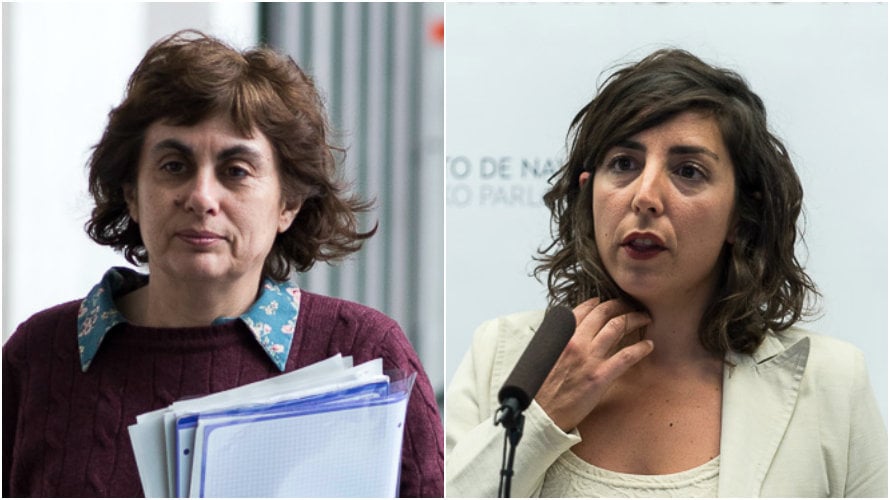 Fátima Andreo y Laura Pérez, ambas de Podemos Navarra.