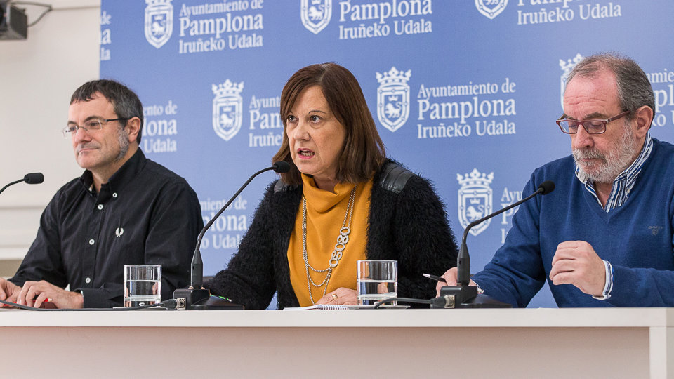Concejales de Geroa Bai hacen un balance del año en el Ayuntamiento de Pamplona (2). IÑIGO ALZUGARAY