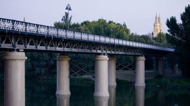 Puente de hierro de Logroño